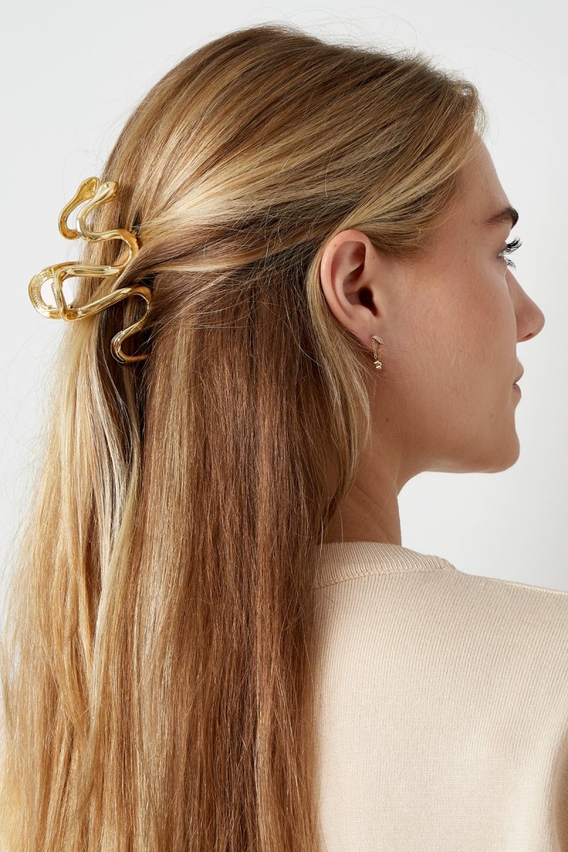 Haarklem Swirly Snake Goudkleurig