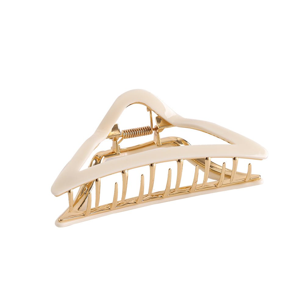 Haarklem Goudkleurig & Ivory Triangle