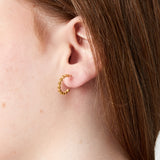 Shiny Bead Clip Oorbellen Goudkleurig