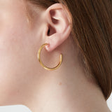 Classic Hoop Half Open Clip Oorbellen Goudkleurig