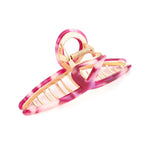 Haarklem Elegant Swirl Goudkleurig & Fuchsia