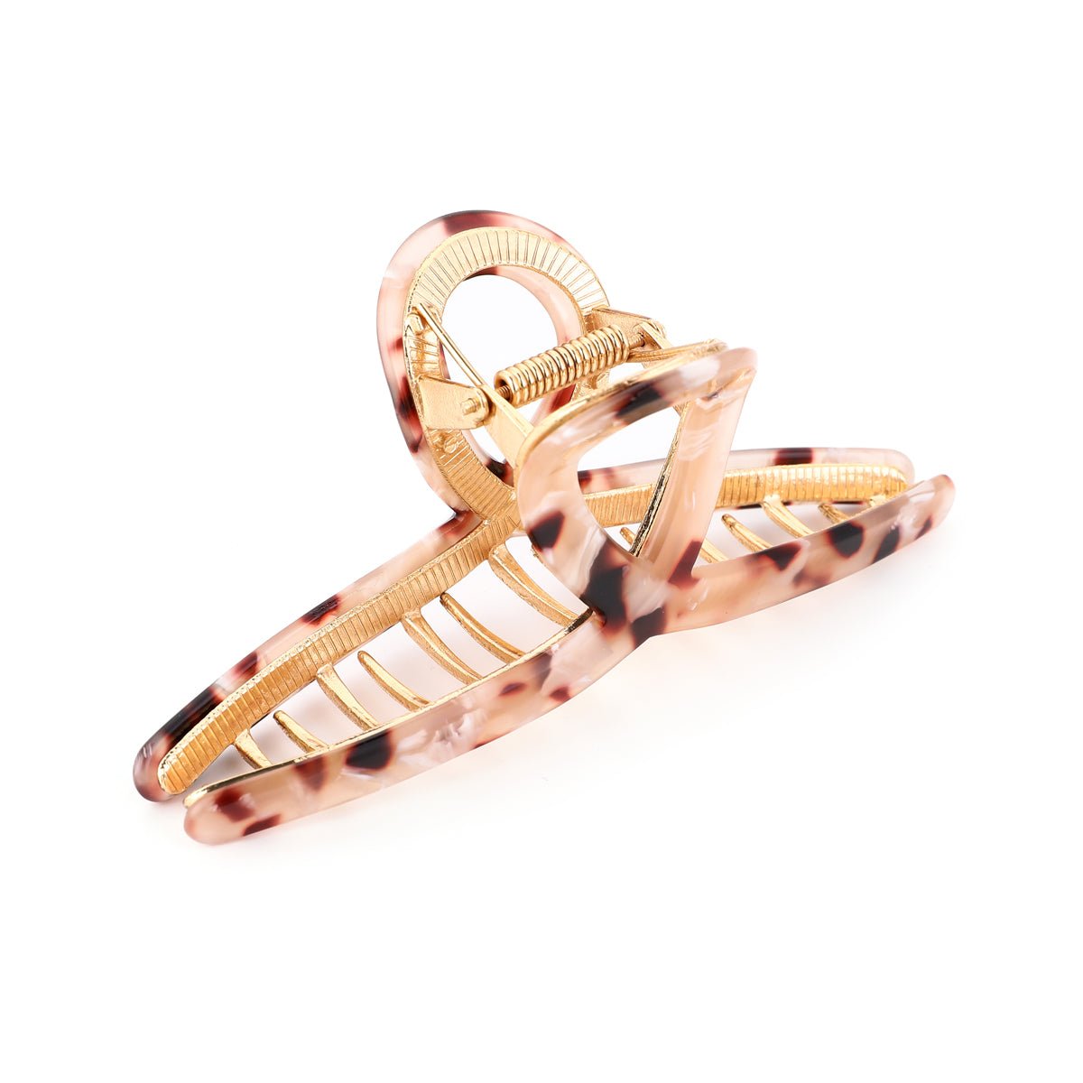 Haarklem Elegant Swirl Goudkleurig & Khaki