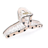 Haarklem Elegant Swirl Goudkleurig & Polkadot Beige