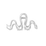 Haarklem Swirly Snake Zilverkleurig