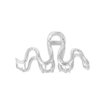 Haarklem Swirly Snake Zilverkleurig