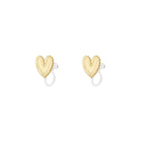 Heart Clip Oorbellen Goudkleurig