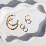 Small Hoop Clip Oorbellen Goudkleurig