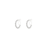 Shiny Bead Clip Oorbellen Zilverkleurig