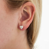 Mini Heart Clip Oorbellen Goudkleurig