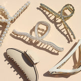 Haarklem Wave Goudkleurig & Little Pearls