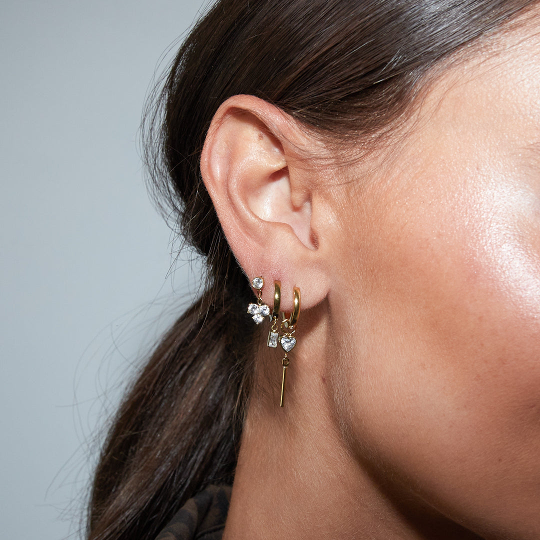 Love & Sparkle Oorbellen Set Goudkleurig