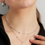 Moon & Star Ketting Zilverkleurig
