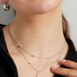 Moon & Star Ketting Zilverkleurig