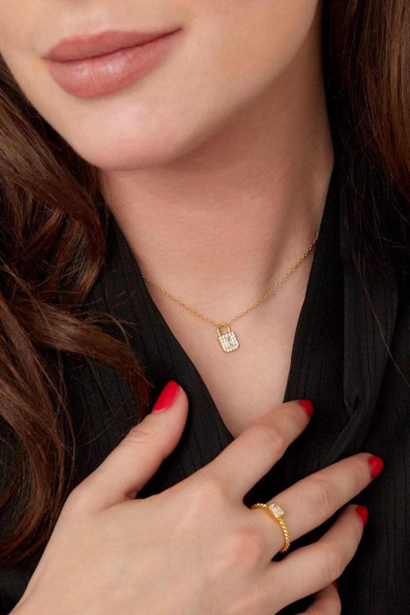 Lock Stones Ketting Goudkleurig - 925 silver