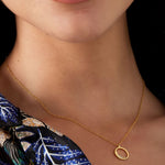 Half Moon Stones Ketting Goudkleurig - 925 silver