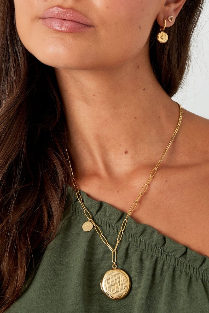 Chain Coin & Good Luck Ketting Goudkleurig