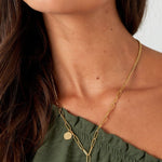 Chain Coin & Good Luck Ketting Goudkleurig