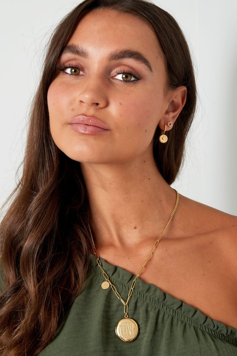 Chain Coin & Good Luck Ketting Goudkleurig