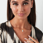 Square Stone Ketting Zilverkleurig - 925 silver