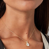 Square Stone Ketting Zilverkleurig - 925 silver
