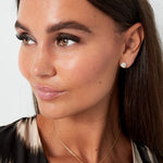 Square Stone Ketting Zilverkleurig - 925 silver