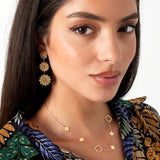 Clovers All Over Necklace Gold