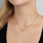 Diamond Heart Ketting Zilverkleurig