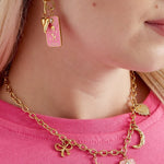 Rose Lovers Charm Ketting Goudkleurig