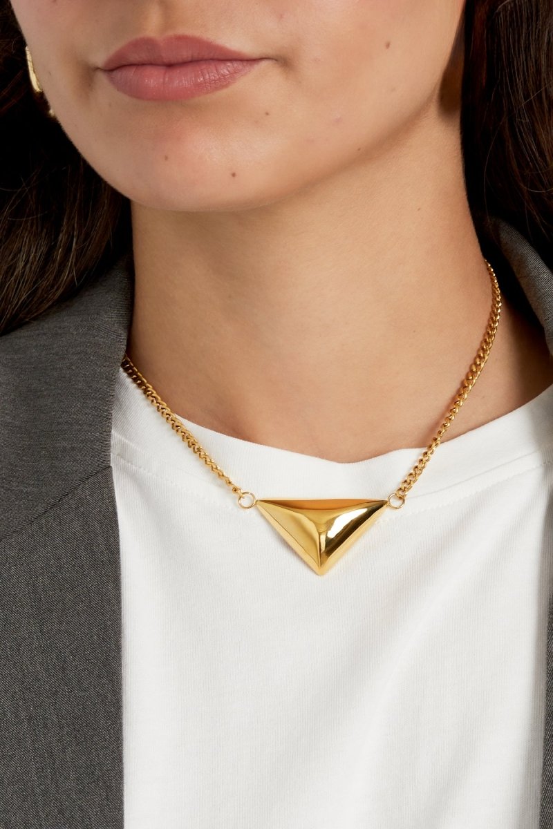 Triangle Love Ketting Goudkleurig