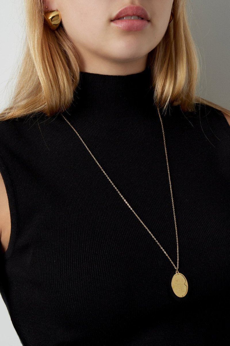Love You to the Moon and Back Ketting Goudkleurig