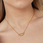 Glitter Croissant Ketting Goudkleurig