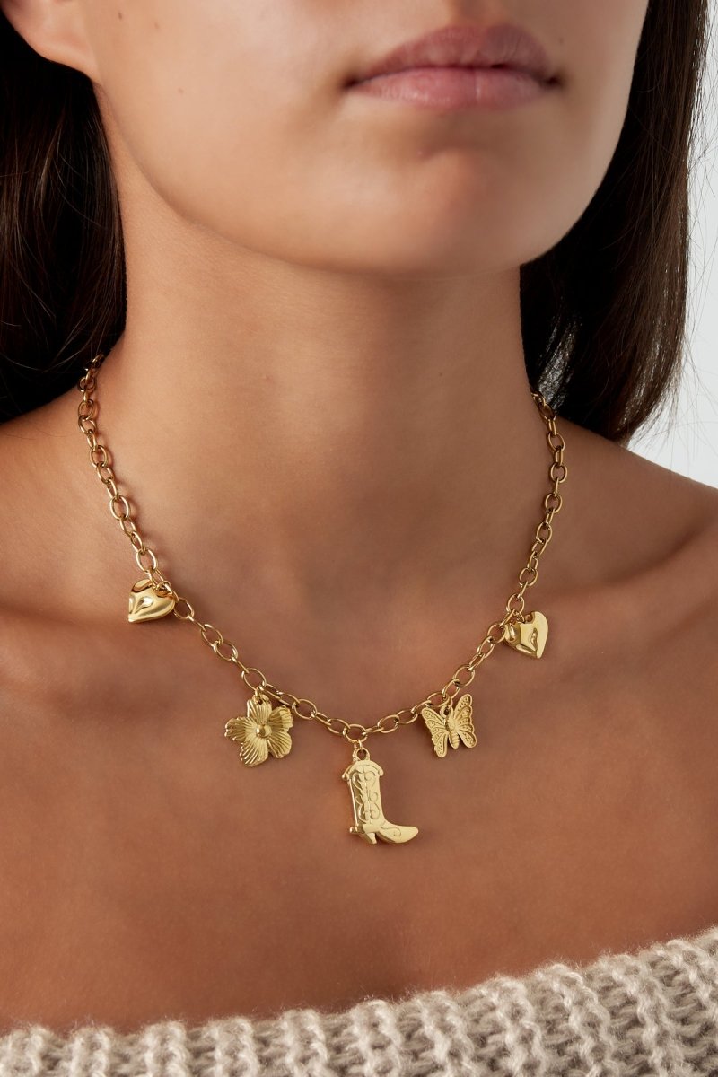 Charm Adventure Ketting Goudkleurig