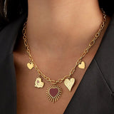 Endless Hearts Ketting Goudkleurig