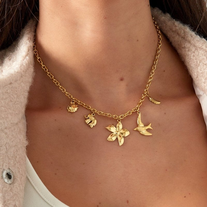 Spirit of Nature Charm Ketting Zilverkleurig