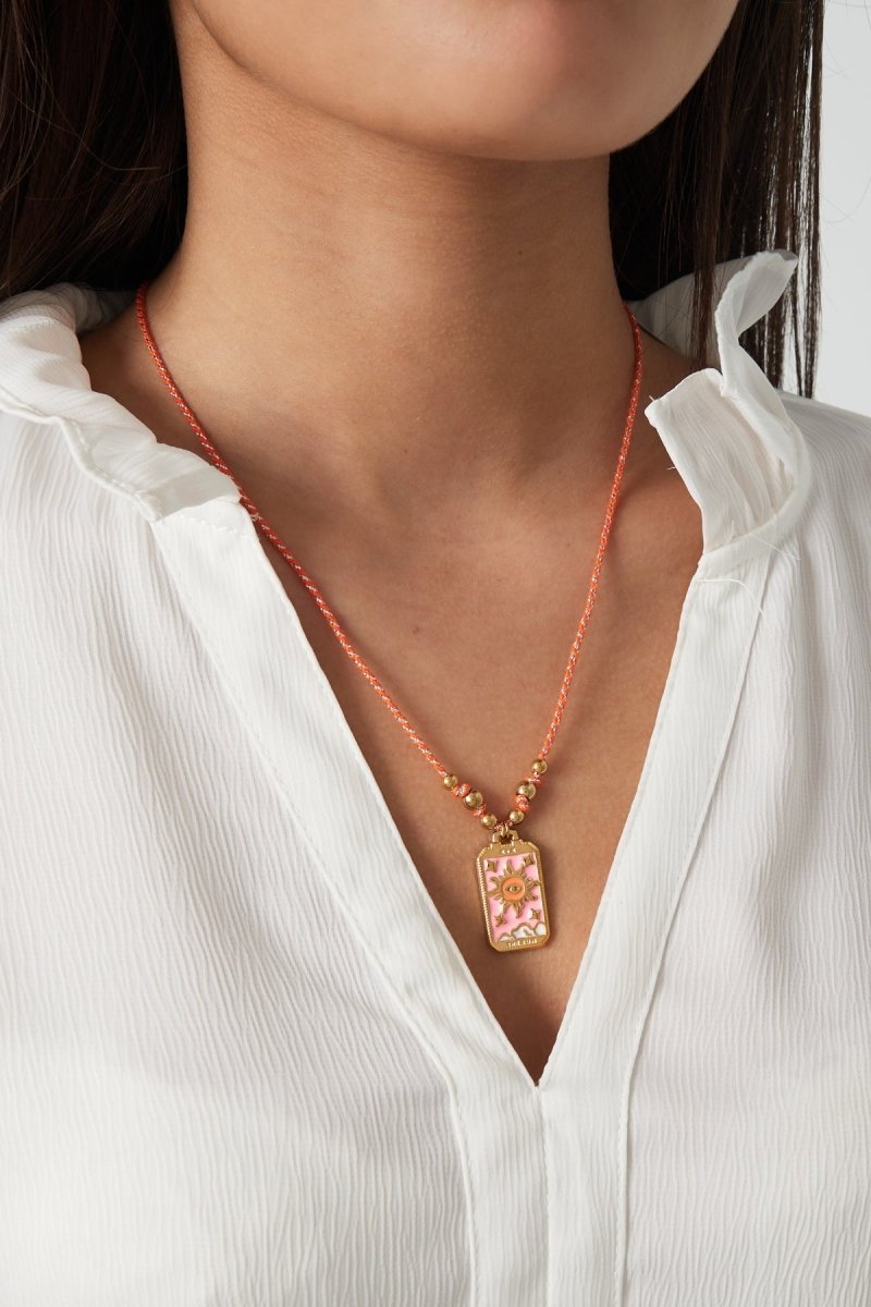 Eclipse Charm Ketting Orange Goudkleurig