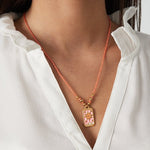 Eclipse Charm Ketting Orange Goudkleurig