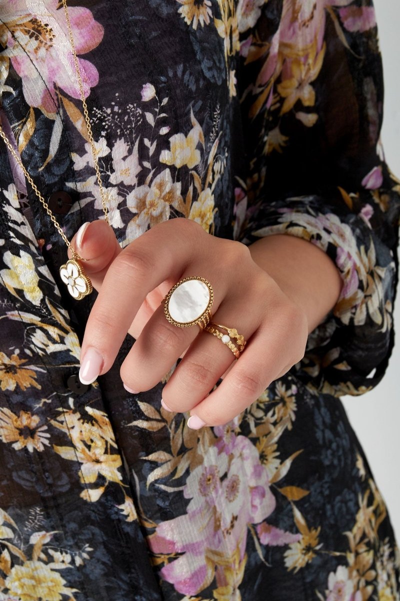 Vintage Vibes Large Ring Goudkleurig