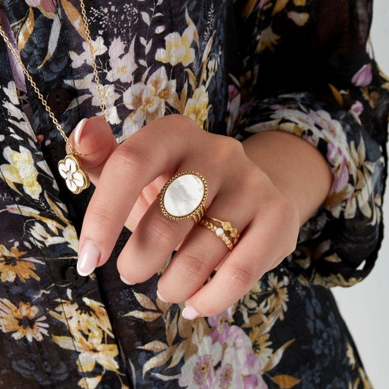 Vintage Vibes Large Ring Goudkleurig
