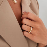 Small Stones in a Row Ring Goudkleurig - 925 silver