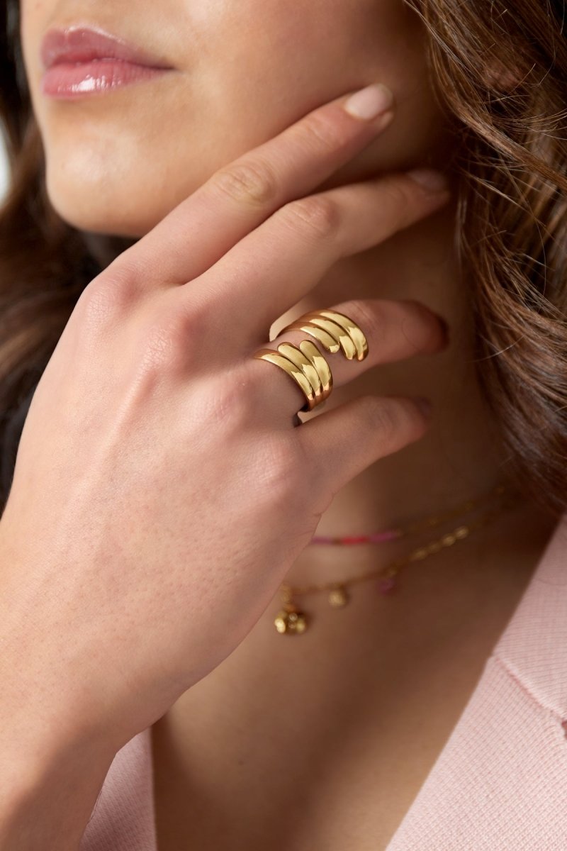 Soft Touch Ring Goudkleurig