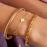 Lucky Clover Armband Goudkleurig