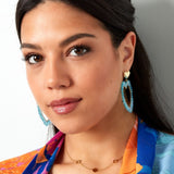 Open Heart Soft Pink Earrings Gold