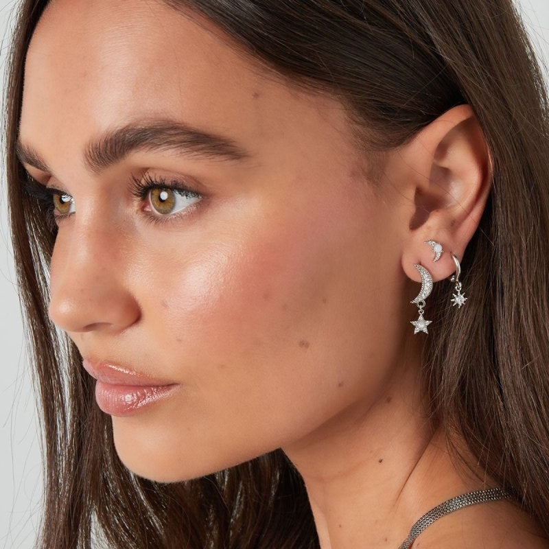Ear Party Moon Oorbellen Set Goudkleurig