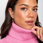 Coral Pink Beads Oorbellen Goudkleurig