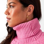 Coral Pink Beads Oorbellen Goudkleurig