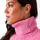 Coral Pink Beads Oorbellen Goudkleurig