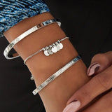 Shiny Stones Bangle Armband Zilverkleurig