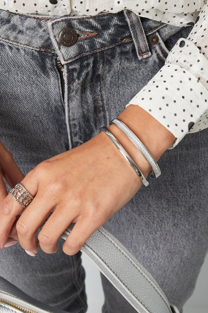 Basic Bangle Armband Zilverkleurig