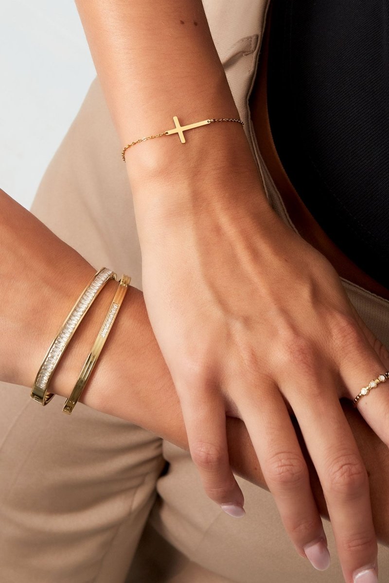 Cross Zilverkleurig Armband