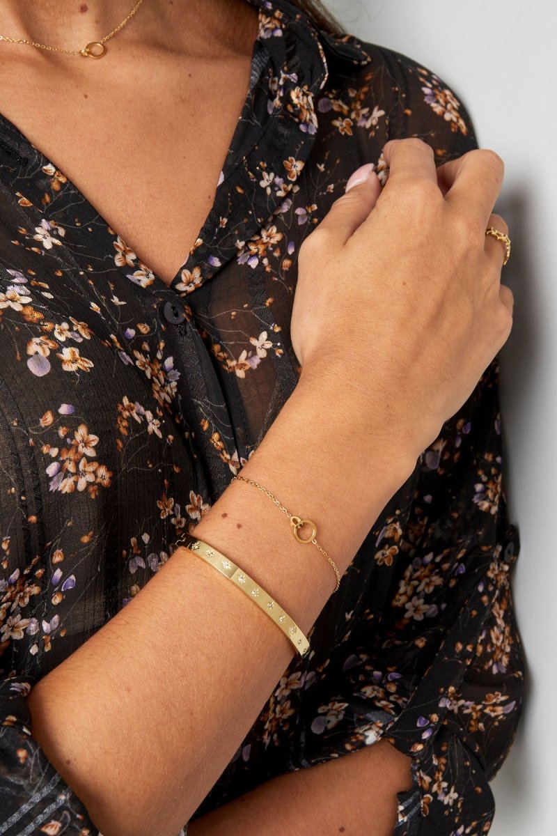 Chain Connected Armband Zilverkleurig